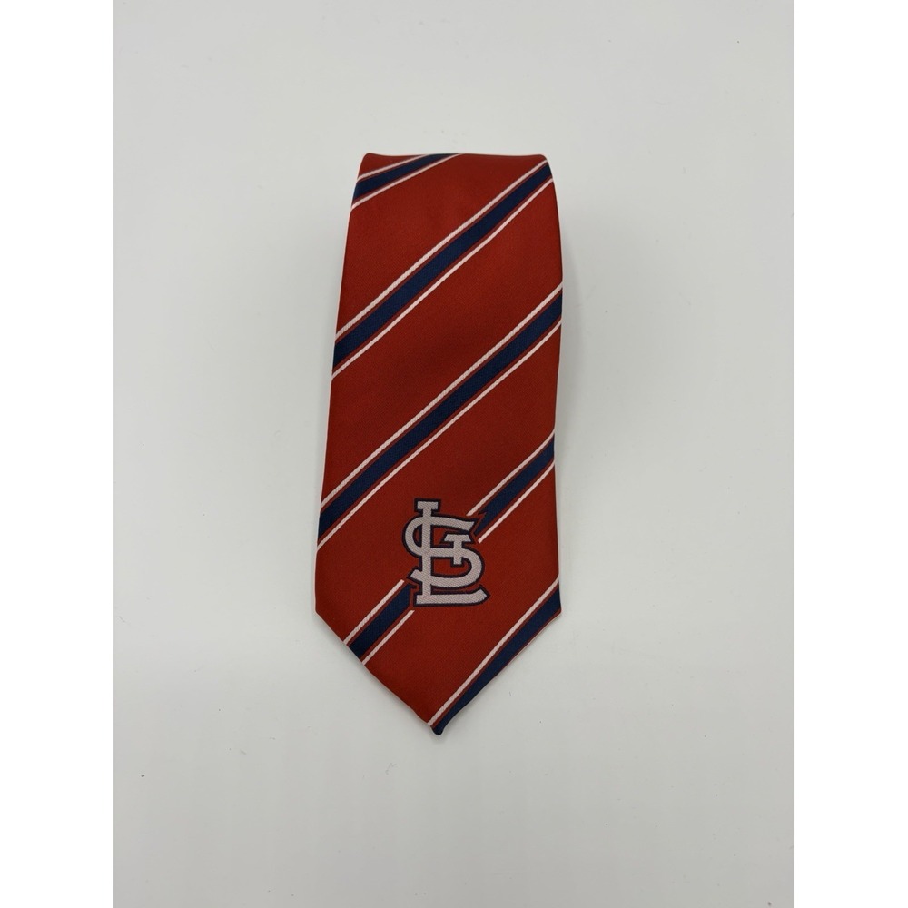 MLB St. Louis‎ Cardinals Tie Necktie Red Blue Repp Striped 56"
